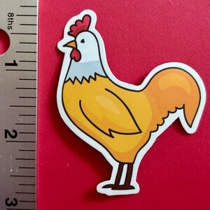 10/$10 Chicken Rooster Aesthetic Vinyl Sticker Waterproof Water Bottle Laptop